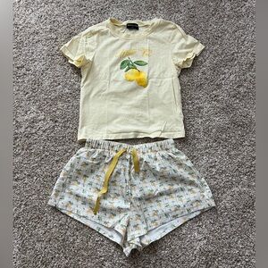 White Fox Pajama Set - Size XXS